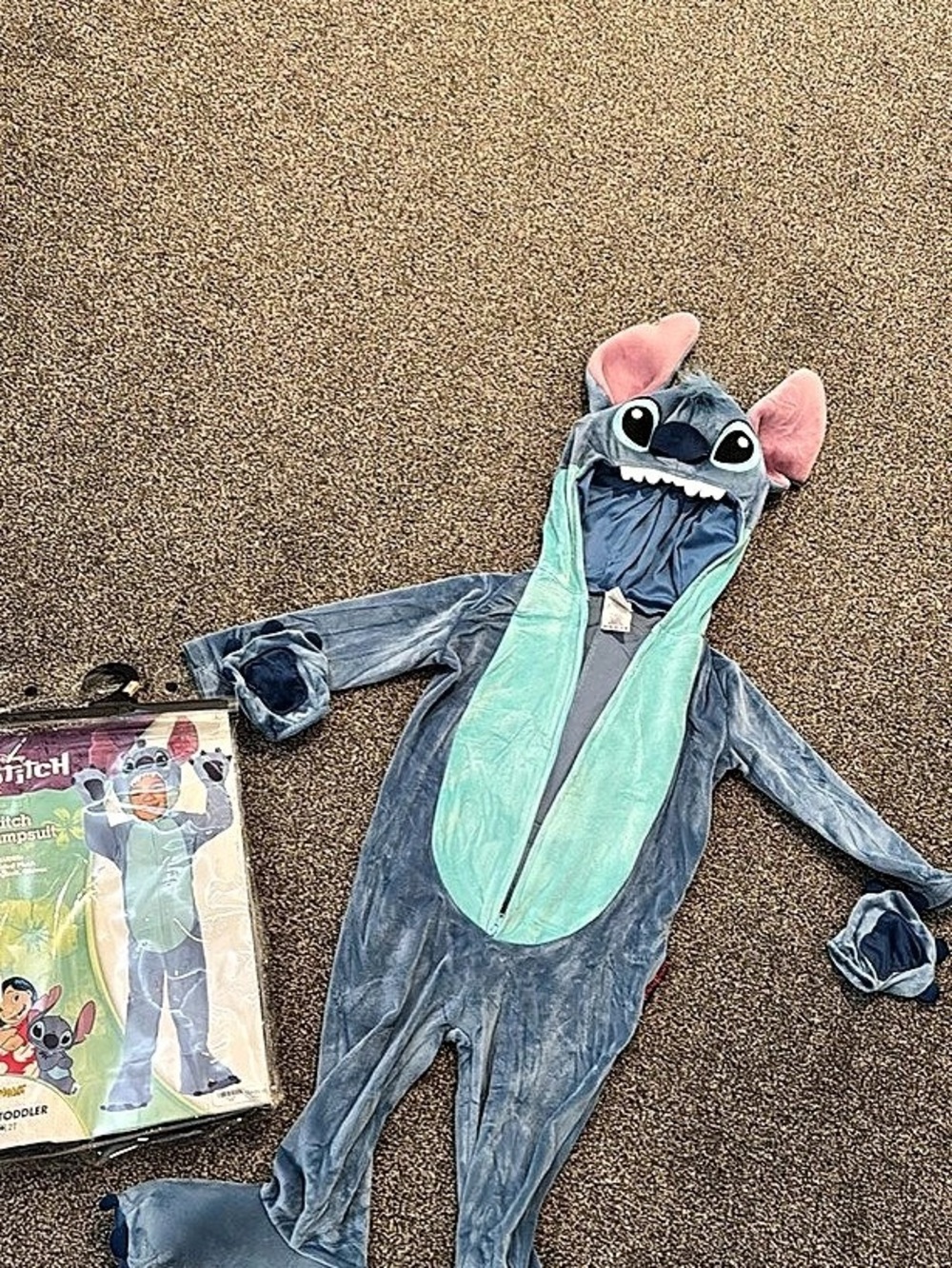 Disney Stitch Jumpsuit Costume Blue Boys 2T